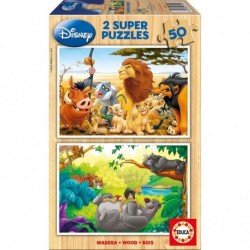 PUZZLE MADERA DISNEY 2X50