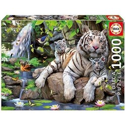 PUZZLE 1000 PZS TIGRES BLANCOS