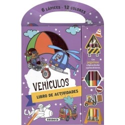 VEHICULOS 6 LAPICES 12 COLORES