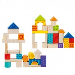 JUEGO BLOQUES MADERA 50 PZS