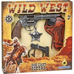 WILD WEST REVOLVER SET 8 TIROS