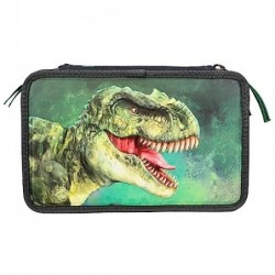 ESTUCHE TRIPLE VERDE DINO