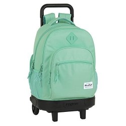 MOCHILA GDE RUEDAS VERDE AGUA