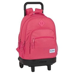 MOCHILA GDE RUEDAS ROSA